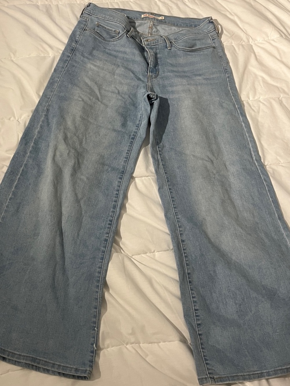 Levi's Light Wash Wide Leg High-Rise Jeans